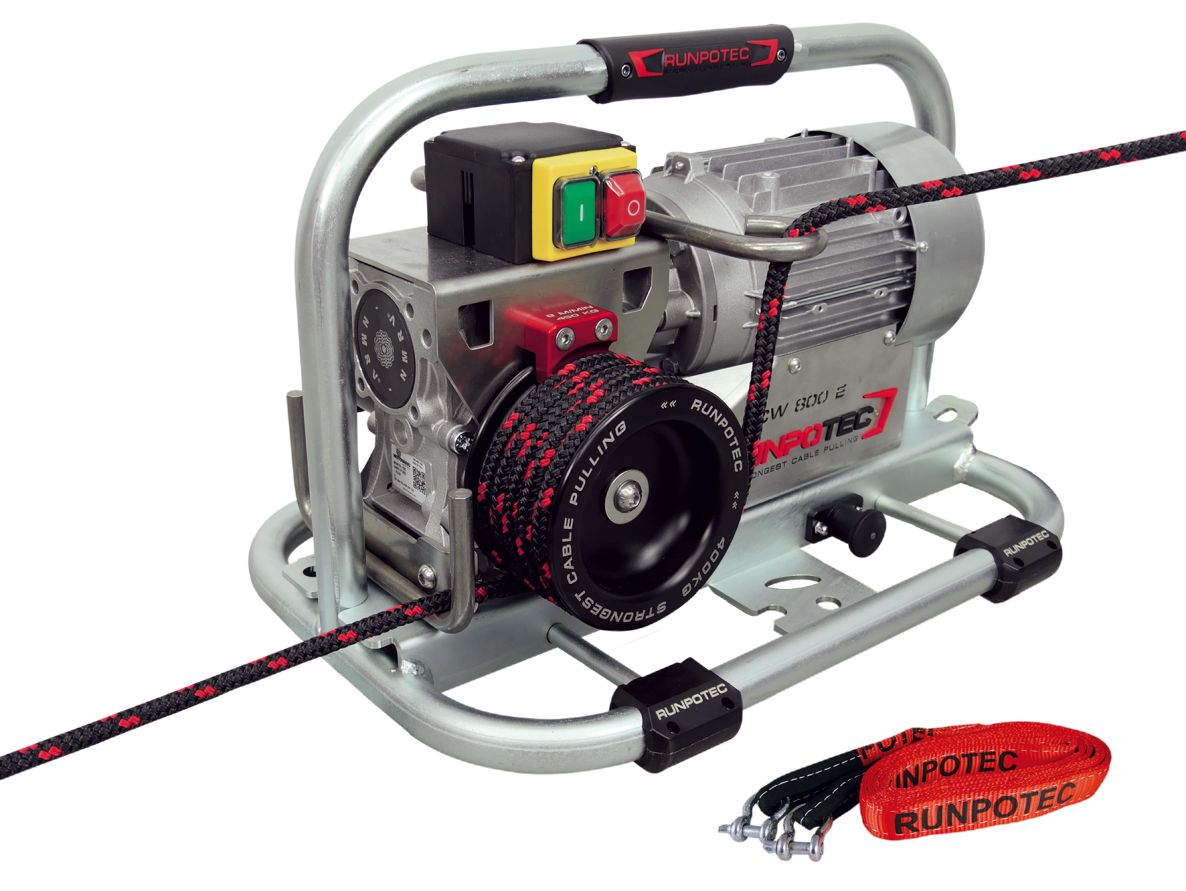 Runpotec 10148 Argano CW 800E incl. cinghia di ancoraggio