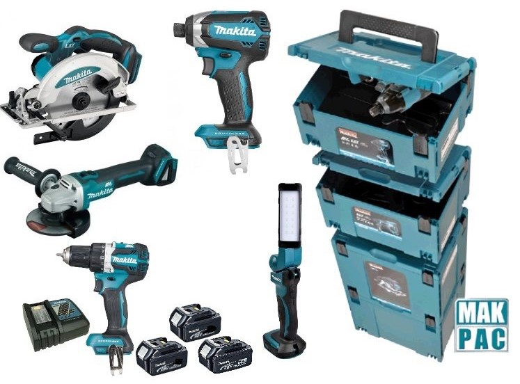Makita DLX8000J Comboset 18V 3 x 5.0Ah - Le più recenti macchine combinate da 5.0 AH