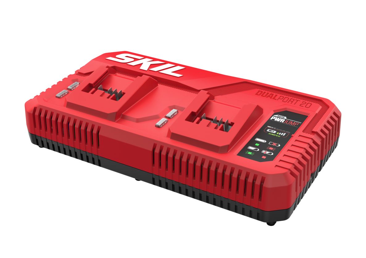 SKIL CR1E3132AA Caricabatterie rapido 20V PWRJump per 2 batterie PWRCORE 20