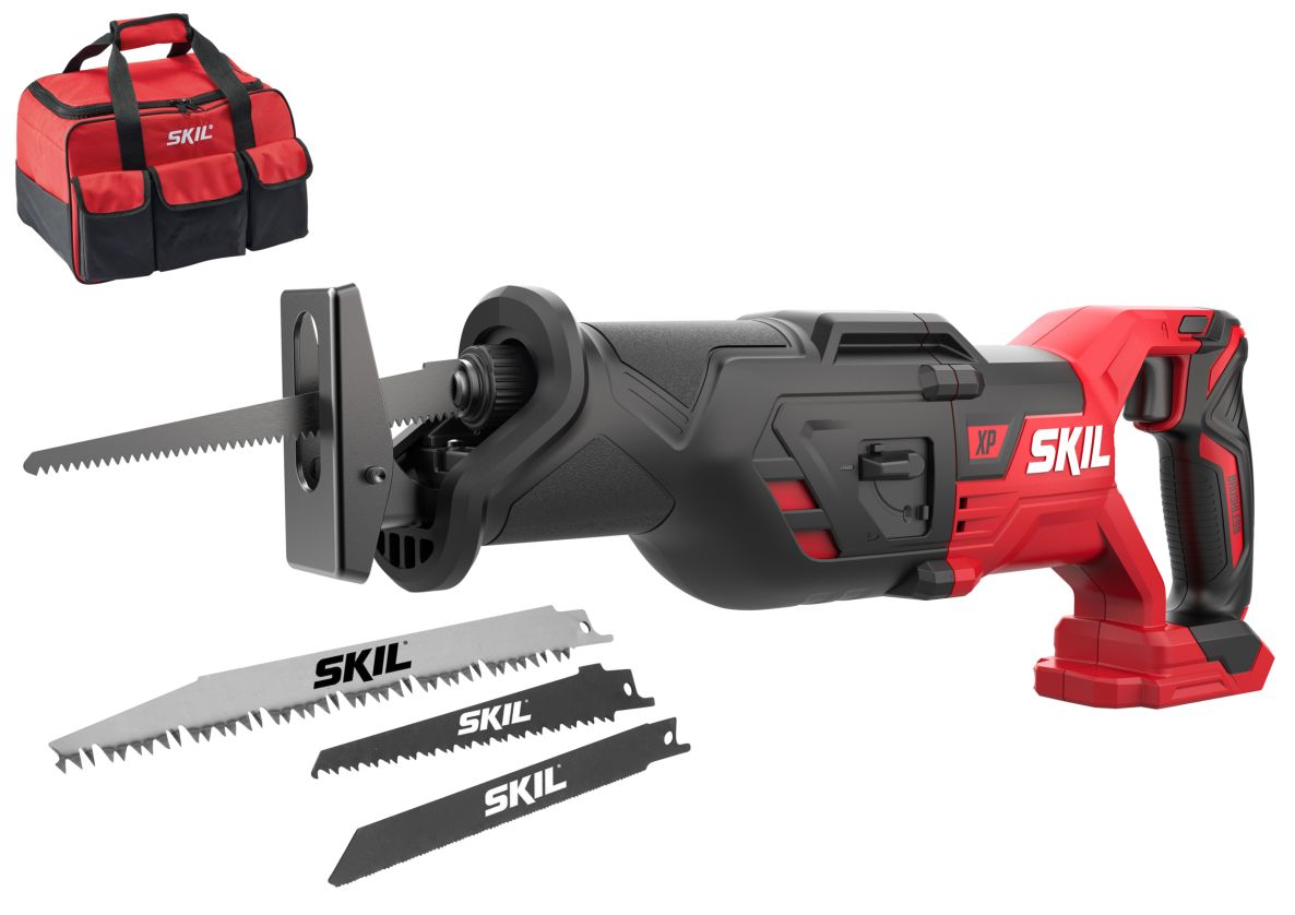 SKIL SW1E3480FA Sega a ricircolo a pendolo 20V senza spazzole, senza batterie e caricabatterie nella borsa + 3 lame