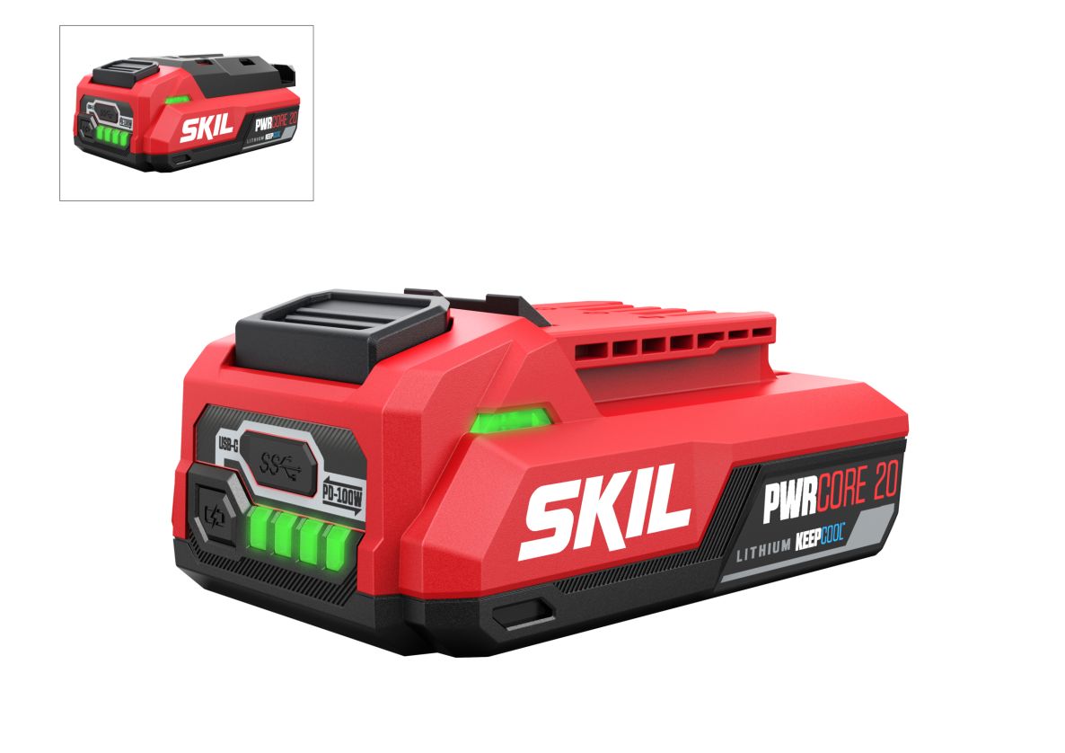 SKIL BR1E3142AA Batteria Keep Cool da 20V 2,0Ah con USB-C 2-sided PWRCORE 20