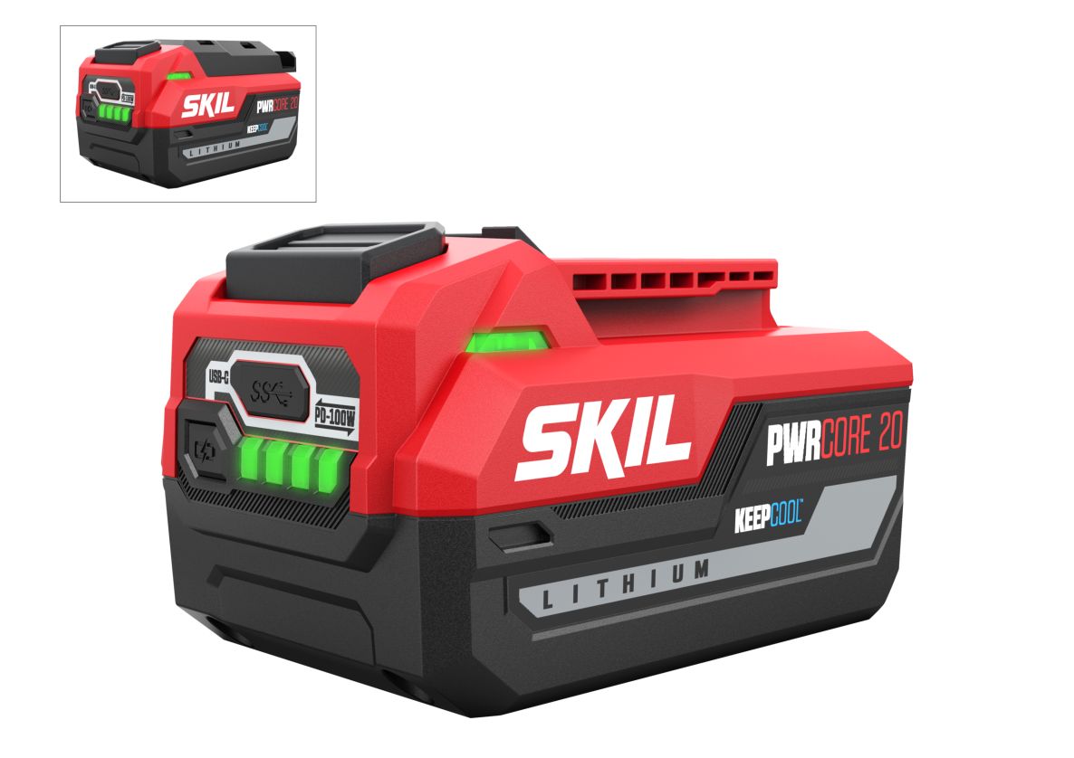 SKIL BR1E3144AA Batteria 20V 4,0Ah Keep Cool con USB-C 2 lati PWRCORE 20