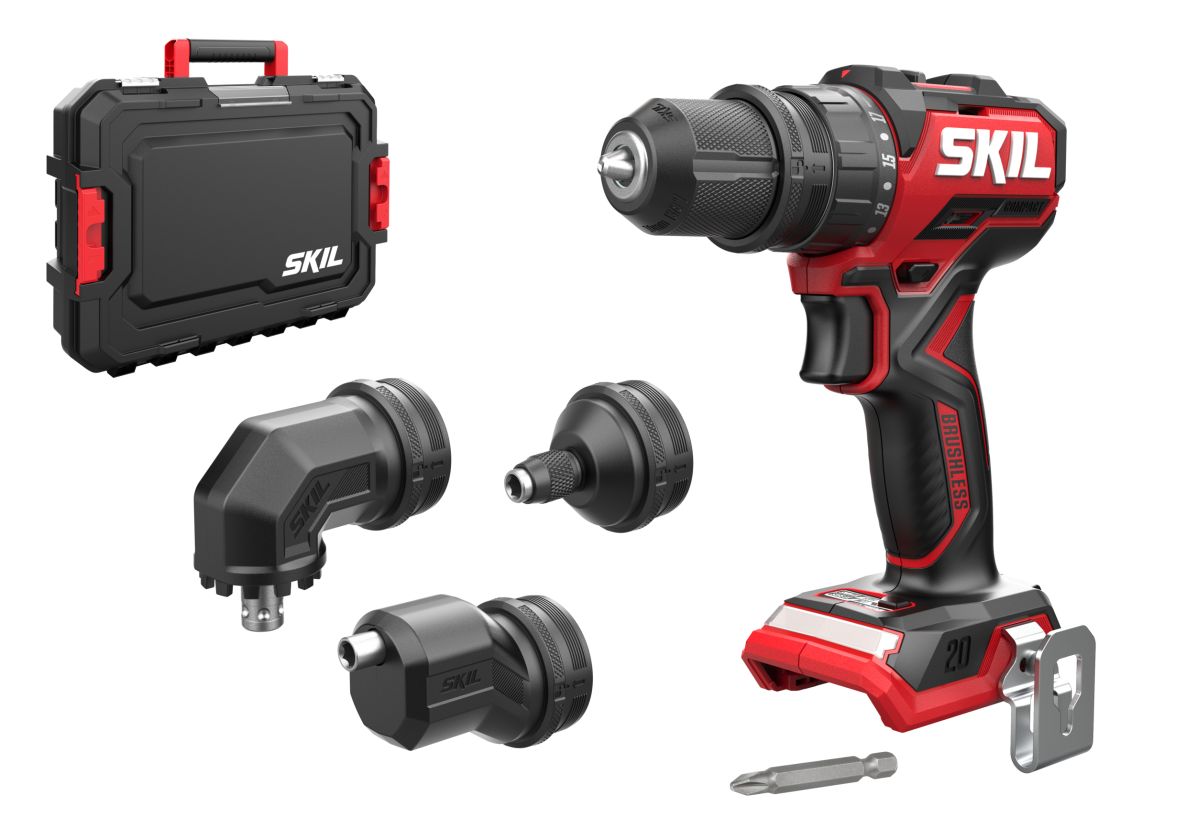 SKIL DD1E3066JA Trapano a batteria con adattatori intercambiabili 20V Compact brushless 60Nm senza batterie e caricabatterie in valigetta