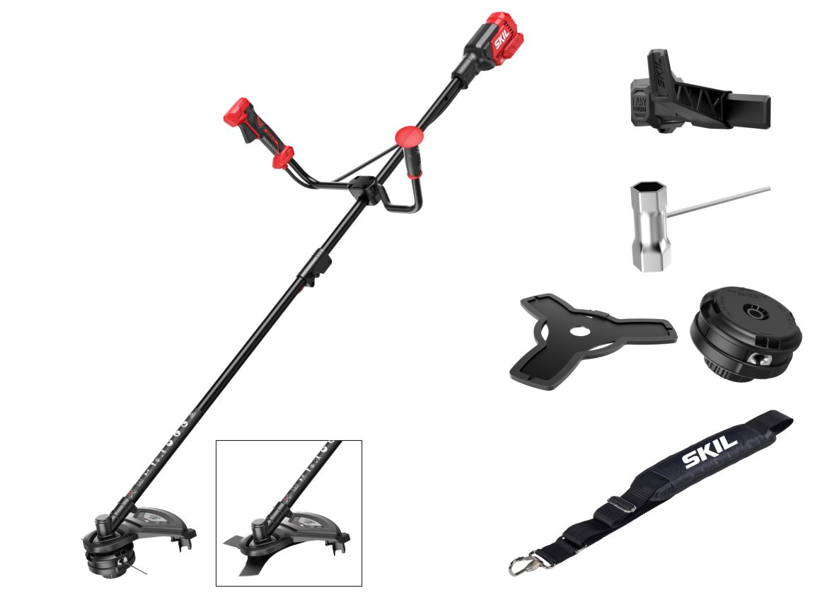SKIL GT1E0256CA Decespugliatore a batteria U-grip 20V senza spazzole, senza batterie e caricabatterie