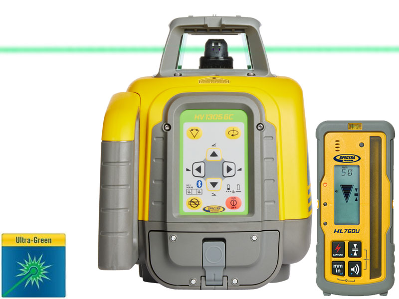 Spectra  603421  Laser da costruzione verde orizzontale/verticale HV1305GC + ricevitore HL760U