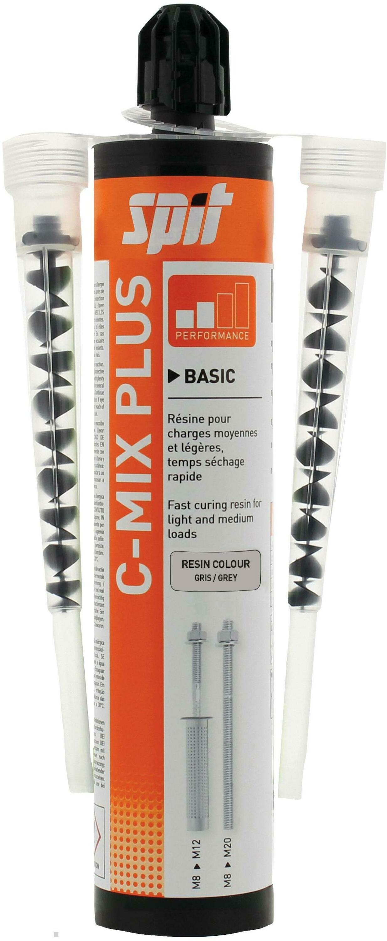 Spit Fissaggi 055866 CMix Plus 300 Cartuccia di ancoraggio chimico + Beccuccio