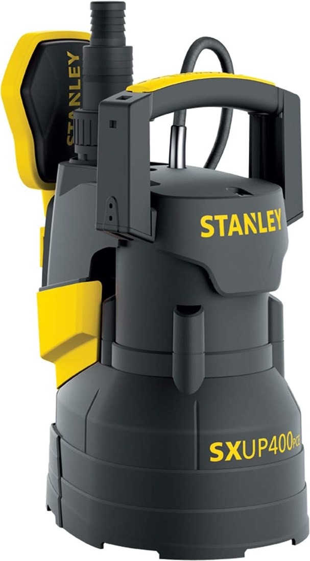 Stanley 51766 SXUP400PCE Pompa sommersa in plastica 230 V 400 W IPX8, con cavo di alimentazione da 10 m incluso