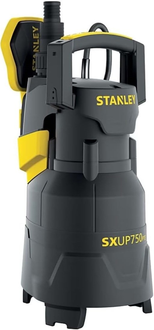 Stanley 51767 SXUP750PTE Pompa sommergibile in plastica 230 V 750 W IPX8, con cavo di alimentazione da 10 m incluso