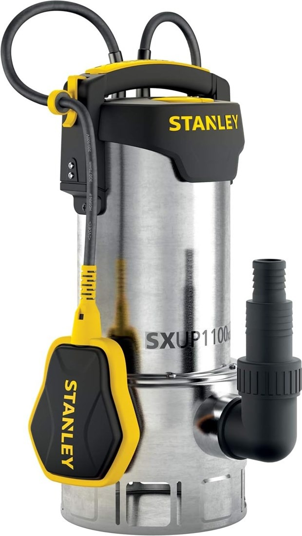 Stanley 51769 Pompa sommersa SXUP1100XDE in acciaio inossidabile, 230 V, 1100 W, IPX8, con cavo di alimentazione da 10 m incluso