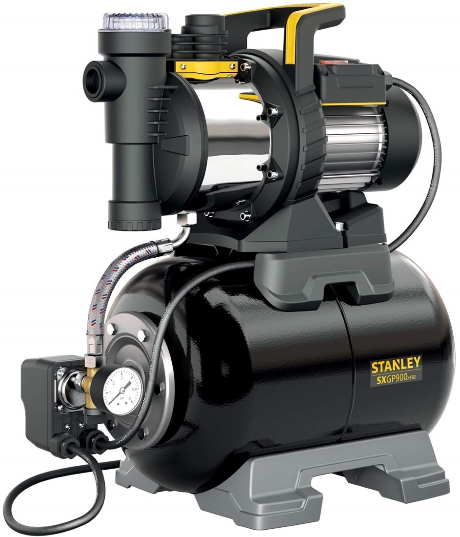 Stanley 51773 SXGP900XFBE Pompa a pressione automatica 230 V 900 W IPX4 con serbatoio da 24 L e pressostato meccanico