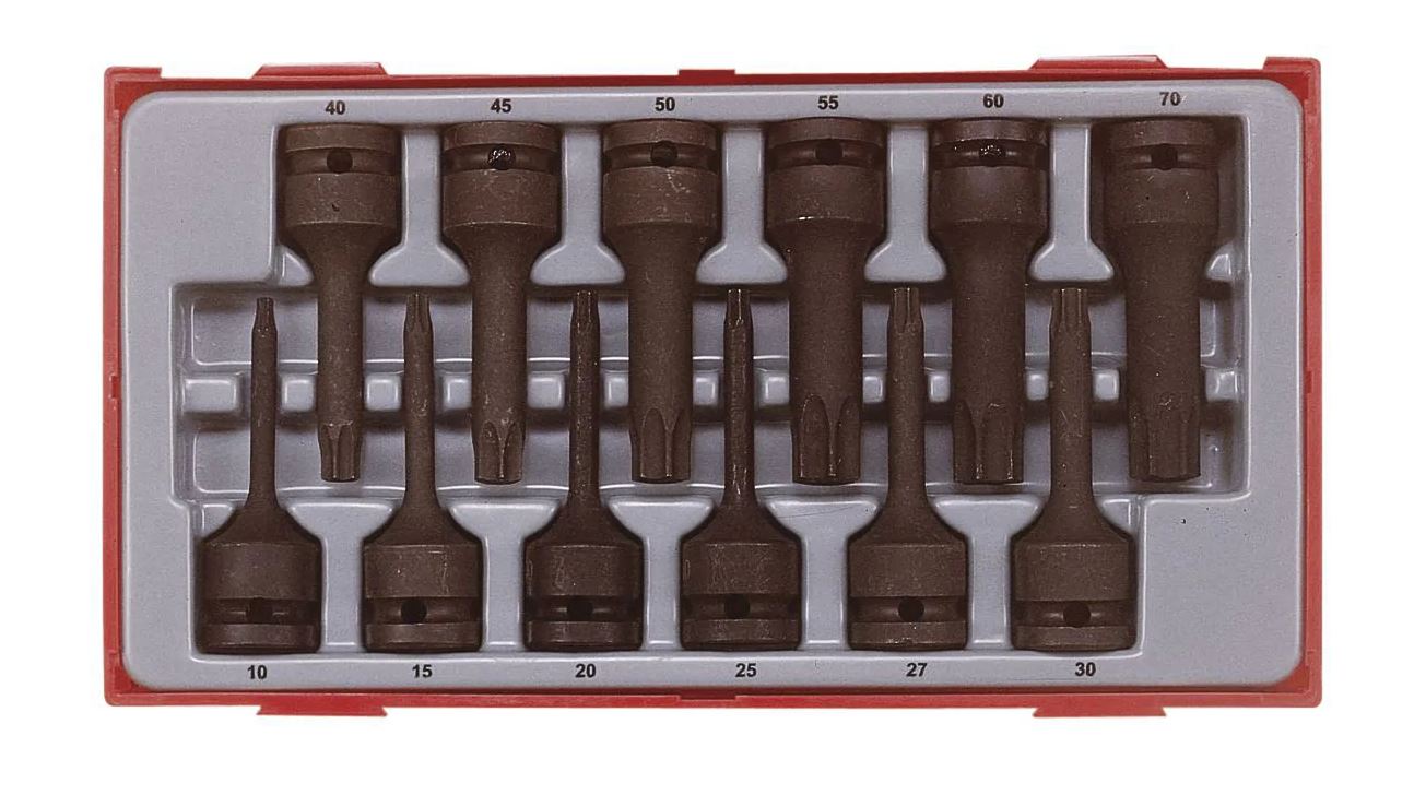 Teng Tools 128130101 Set di bussole a percussione 1/2" Tc-tray T10-TX70 12 pz.