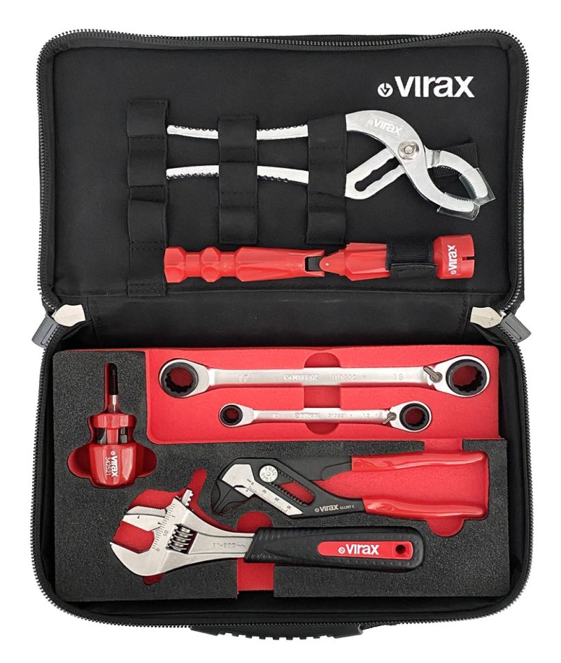 VIRAX 310420 Valigetta Sanibox con 7 strumenti essenziali per le installazioni sanitarie.