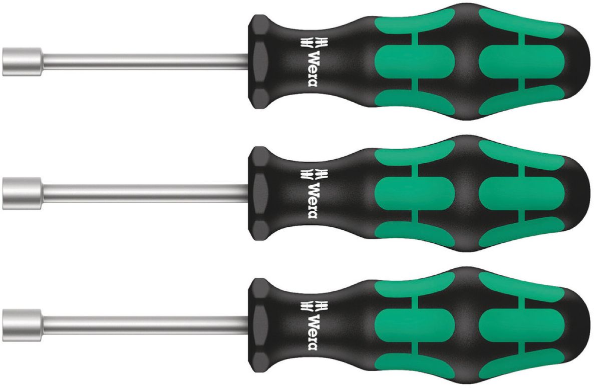 Wera 05134275001 395 HO/3 set di cacciaviti a bussola, sanitari, 3 pezzi