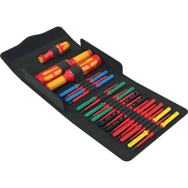 Wera 05006633001 Set di cacciaviti Kraftform Kompakt Moment per quadri elettrici VDE, 23 pezzi